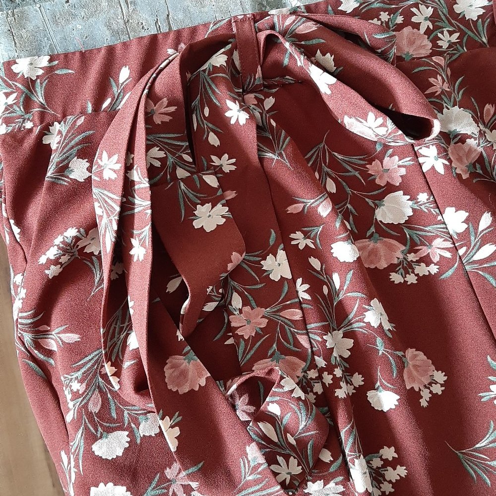 Rust Red Floral Torrid Pants
